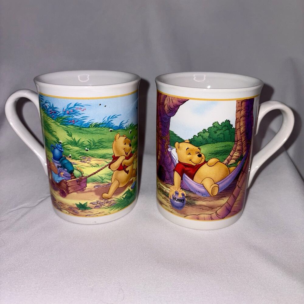 Winnie the Pooh Piglet Hunny Disney Ceramic Coffee Mug SET OF TWO
